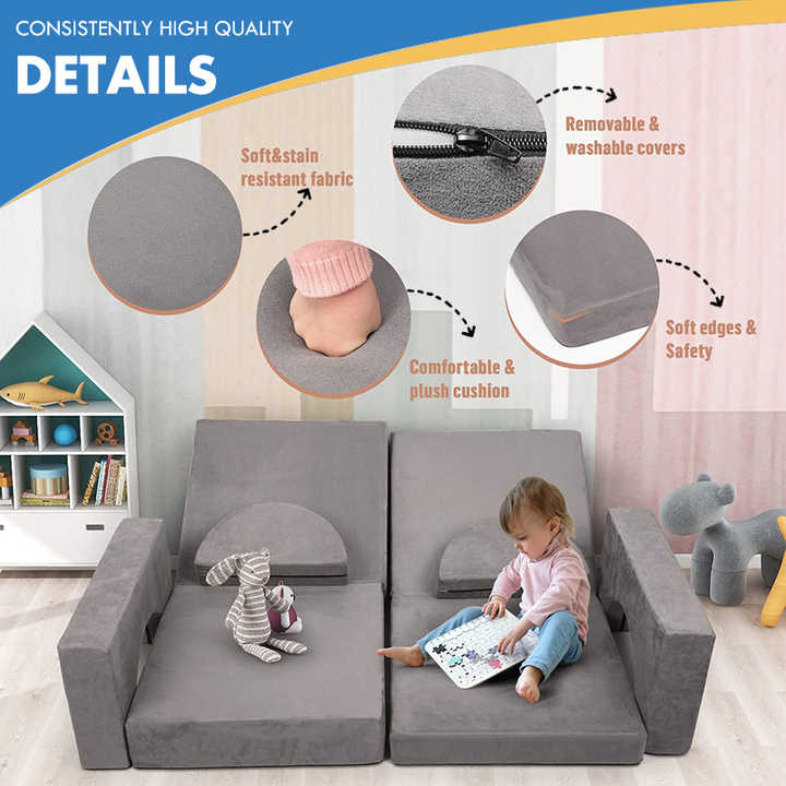 Toddler Foam Kids Play Couch Modular Sofa